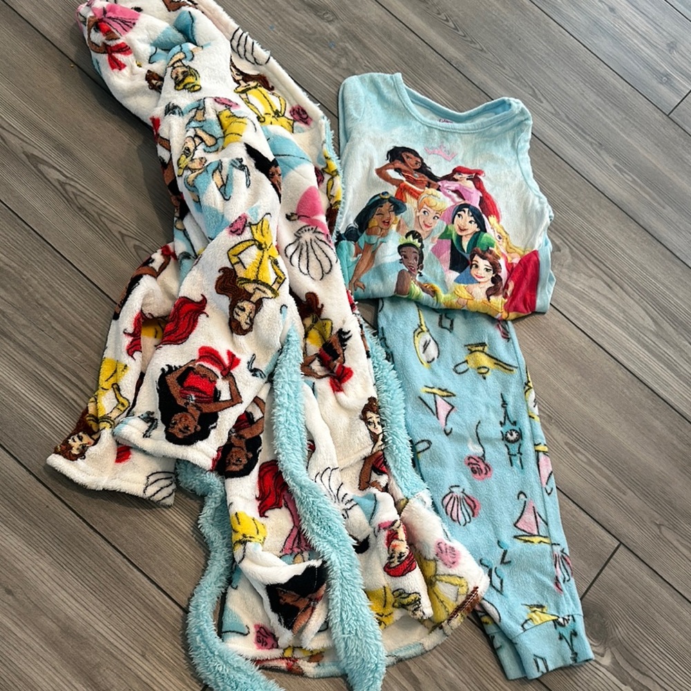Disney Princess Pajama Set with robe